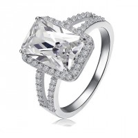 Declan Ice Rectangle CZ Double Band Ring